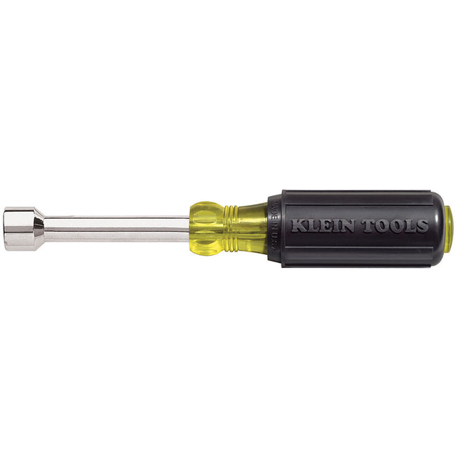 Klein Tools 630-7/16 7/16" Hollow Nut Driver, 3", Cushion-Grip