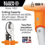 Klein Tools 63050-INS Cable Cutter, Insulated, High Leverage - 2