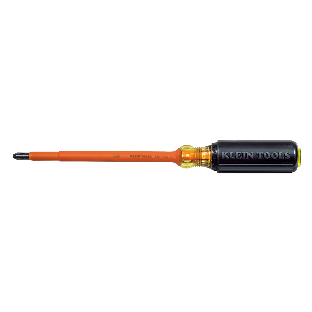 Klein Tools 6337INS Insulated Screwdriver, #3 Phillips, 7" Shank