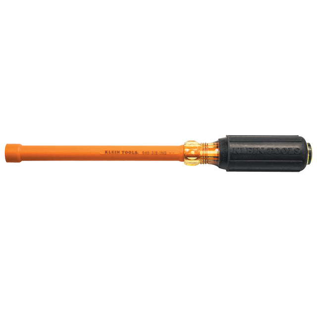 Klein Tools 646-3/8-INS 3/8" Insulated Nut Driver, 6" Hollow Shaft