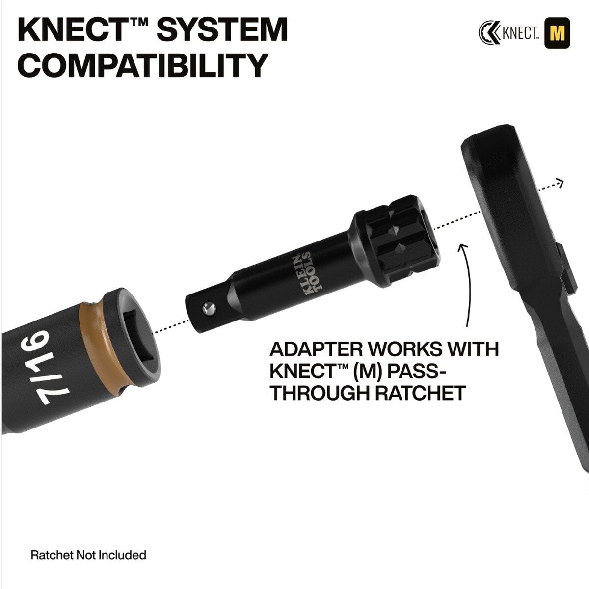 Klein Tools 65109IMPCT Deep-Well 3/8-Inch Drive SAE Impact Socket Set with Case (9 Piece) - 5