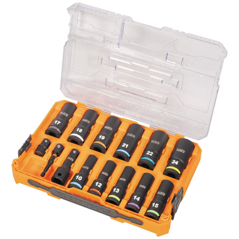 Klein 65111IMPCTM KNECT 1/2" Drive Deep Well Impact Socket Set, Metric, 14-Piece - 2