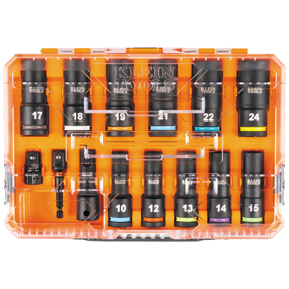 Klein 65111IMPCTM KNECT 1/2" Drive Deep Well Impact Socket Set, Metric, 14-Piece - 5