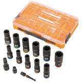 Klein 65111IMPCT KNECT 1/2" Drive Deep Well Impact Socket Set, SAE, 14-Piece - 4