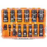 Klein 65111IMPCT KNECT 1/2" Drive Deep Well Impact Socket Set, SAE, 14-Piece - 5