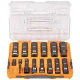 Klein 65111IMPCT KNECT 1/2" Drive Deep Well Impact Socket Set, SAE, 14-Piece - 6