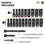 Klein Tools 65121IMPCT Deep-Well 3/8-Inch Drive Impact Socket Set, SAE and Metric (23 Piece) - 2