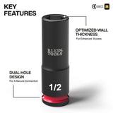 Klein Tools 65121IMPCT Deep-Well 3/8-Inch Drive Impact Socket Set, SAE and Metric (23 Piece) - 4