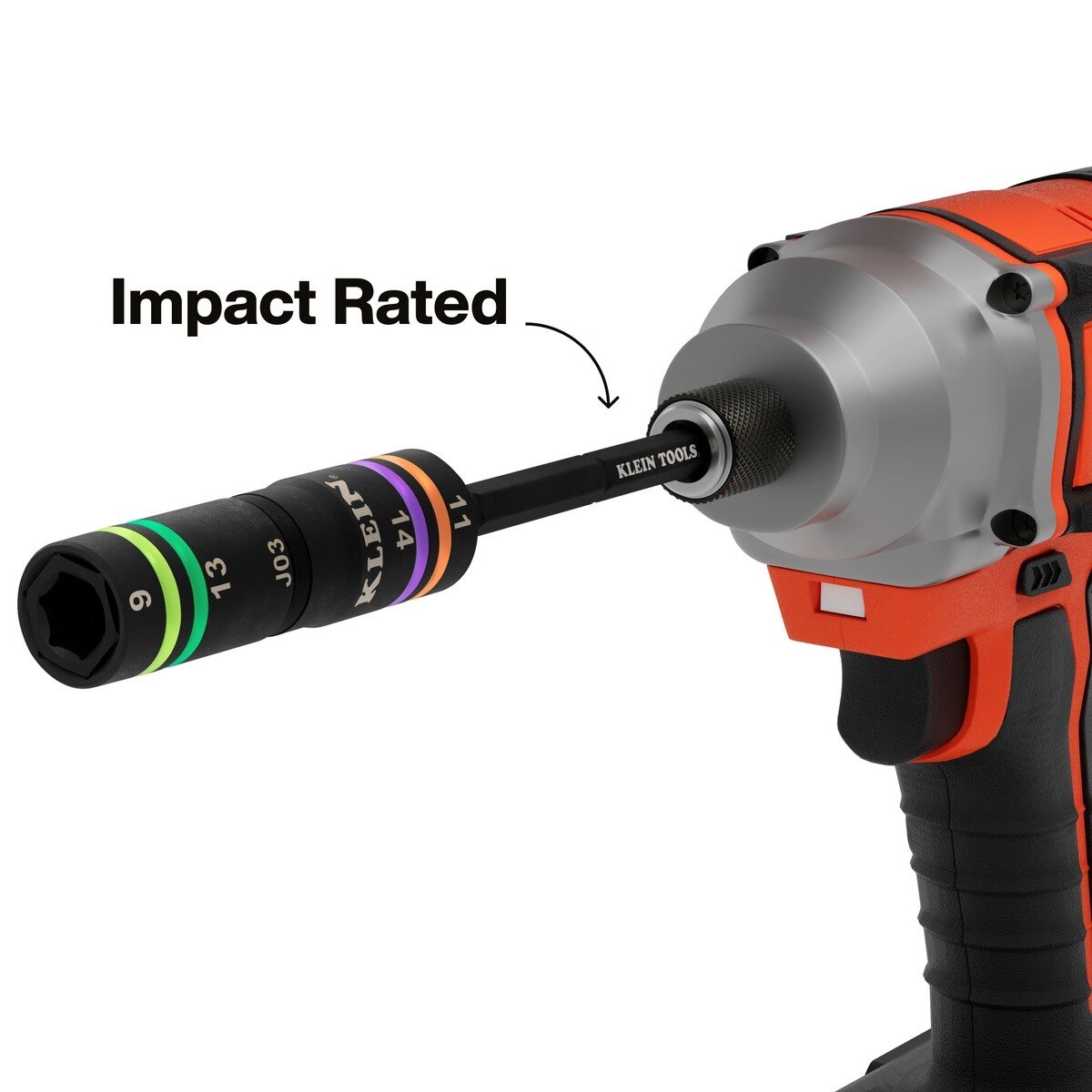 Klein Tools 6512MQS Quad-4 4-in-1 Metric Impact Flip Socket with 6-1/2" Shaft (2 Piece) - 5