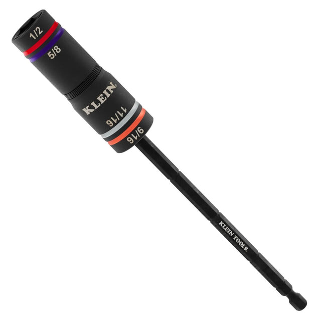 Klein Tools 6512QS Quad-4 SAE Impact Flip Socket with 6.5" Extension Shaft (2 Piece)