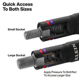 Klein Tools 6512QS Quad-4 SAE Impact Flip Socket with 6.5" Extension Shaft (2 Piece) - 4