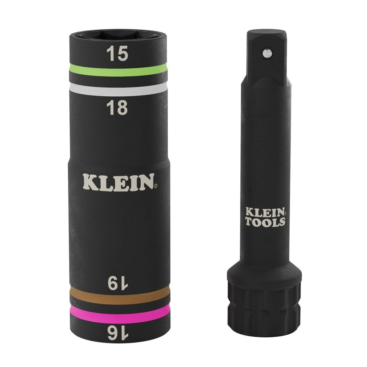 Klein Tools 6513MQS Quad-4 4-in-1 Metric Impact Flip Socket Set with Multi-Purpose Adapter 3/8" Drive (2 Piece)