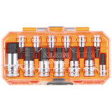 Klein 65213HEX Knurled Hex Bit Socket Set, SAE, 13-Piece - 6