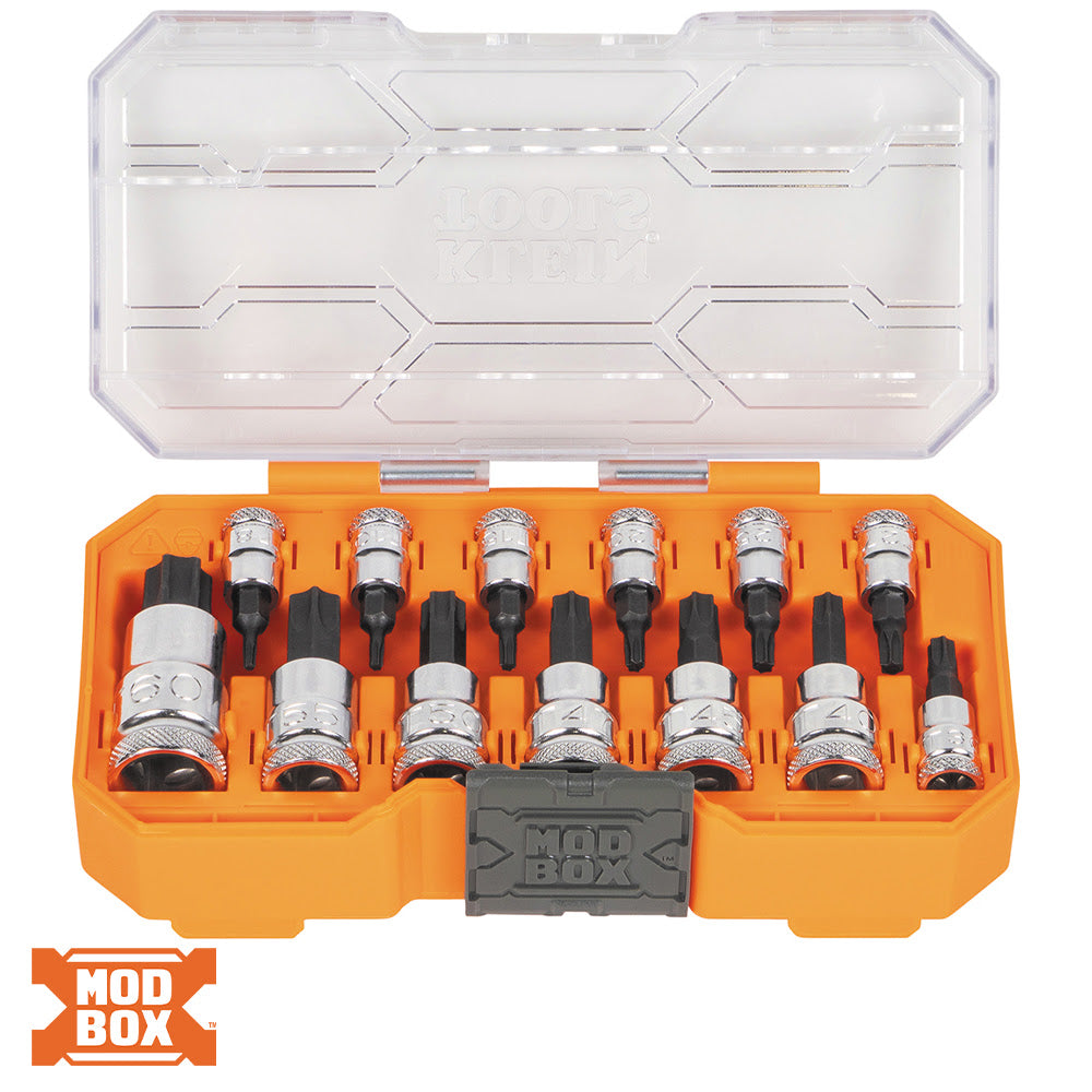 Klein 65213TX Knurled TORX Bit Socket Set, 13-Piece