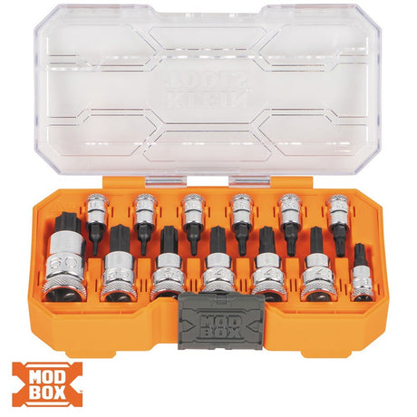 Klein 65213TX Knurled TORX Bit Socket Set, 13-Piece