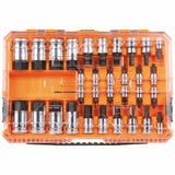 Klein 65233HEX Knurled Hex Bit Socket Set, SAE and Metric, 33-Piece - 6