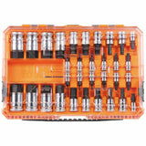 Klein 65233HEX Knurled Hex Bit Socket Set, SAE and Metric, 33-Piece - 6