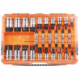 Klein 65233HEX Knurled Hex Bit Socket Set, SAE and Metric, 33-Piece - 6