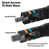 Klein Tools 652MQS Quad-8 Metric 1/4" Impact Flip Socket Set with 6.5" Extension Shaft (3 Piece) - 3