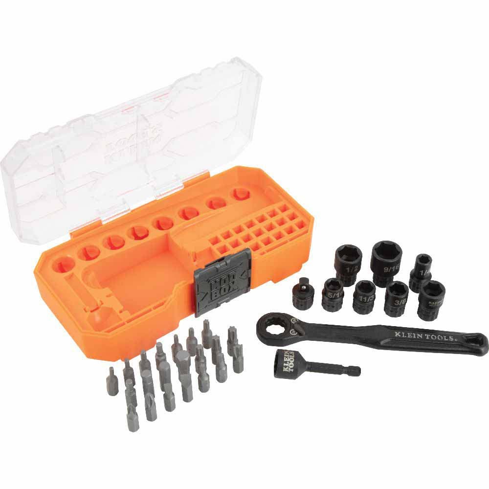 Klein Tools 65300 KNECT 1/4" Drive Impact-Rated Pass Through Socket Set, 32-Piece - 7