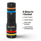 Klein Tools 653MQS KNECT Quad-12 Heavy-Duty Impact Flip Socket Set with MODbox Case (6 Piece Set) - 2
