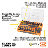 Klein 65500KNECT KNECT Complete Impact Pass Through and Flip Socket Set, 39-Piece - 2