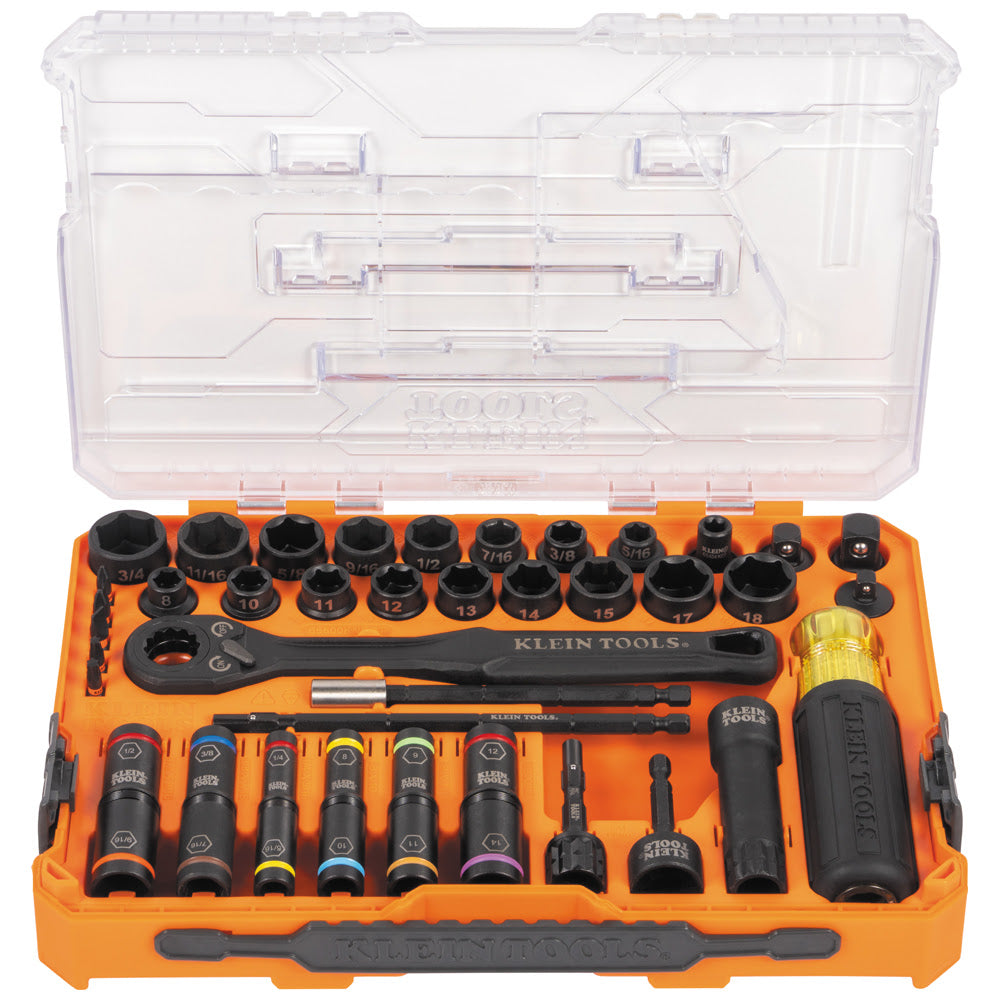 Klein 65500KNECT KNECT Complete Impact Pass Through and Flip Socket Set, 39-Piece - 4