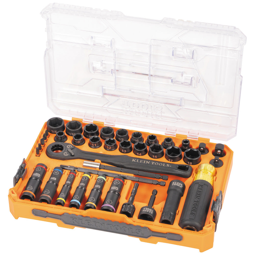 Klein 65500KNECT KNECT Complete Impact Pass Through and Flip Socket Set, 39-Piece - 5