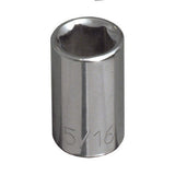 Klein Tools 65608 1/2" Standard 6-Point Socket, 1/4" Drive