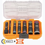 Klein 65619 KNECTFlip-10 Heavy Duty Flip Impact Socket Set, Metric, 8-Piece