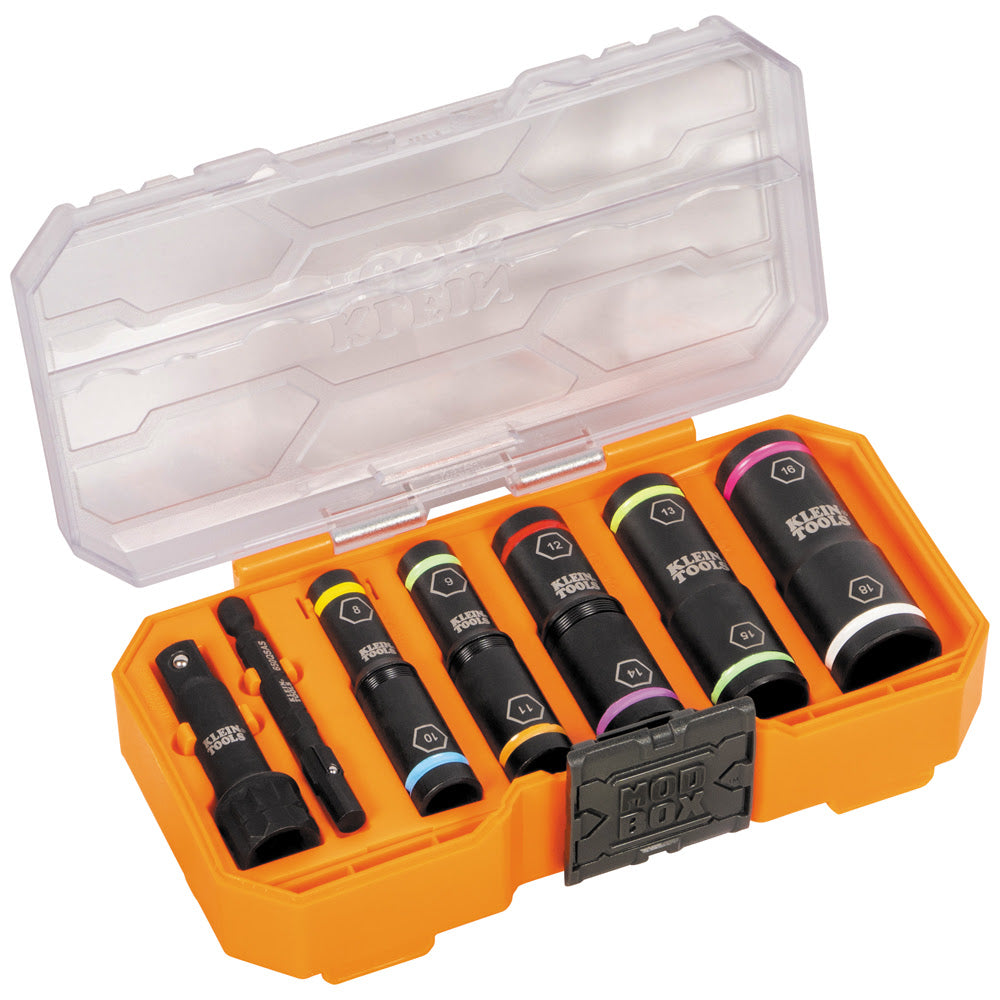 Klein 65619 KNECTFlip-10 Heavy Duty Flip Impact Socket Set, Metric, 8-Piece - 2