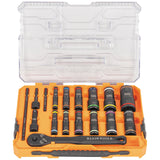 Klein 65626 KNECT Flip-24 Deep-Well, Heavy-Duty Impact Socket Set, SAE and Metric - 4