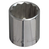 Klein Tools 65706 3/4" Standard 12-Point Socket, 3/8" Drive - 4