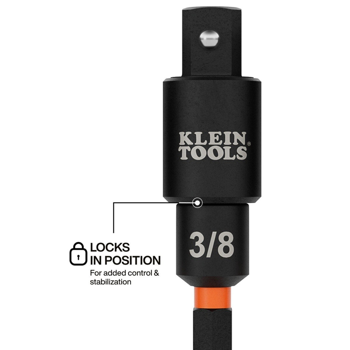 Klein Tools 65813SW Swivel Impact Driver Socket Adapter Set, Impact-Rated 20 Degree Swivel (3 Piece) - 3