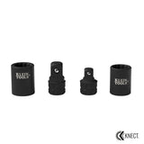 Klein Tools 65KADP KNECT (M) Impact Socket Wrench Adapter Set 3/8 in. and 1/2 in. (4 Piece)