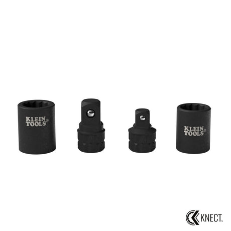 Klein Tools 65KADP KNECT (M) Impact Socket Wrench Adapter Set 3/8 in. and 1/2 in. (4 Piece)