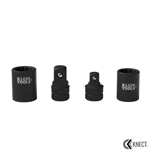 Klein Tools 65KADP KNECT (M) Impact Socket Wrench Adapter Set 3/8 in. and 1/2 in. (4 Piece)