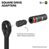 Klein Tools 65KADP KNECT (M) Impact Socket Wrench Adapter Set 3/8 in. and 1/2 in. (4 Piece) - 3