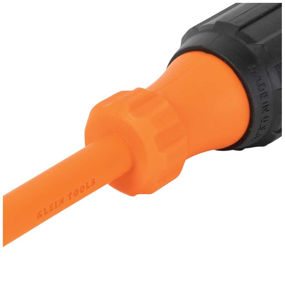 Klein 6816INS Insulated Screwdriver, 3/16" Cabinet Tip, 6" Round Shank - 6