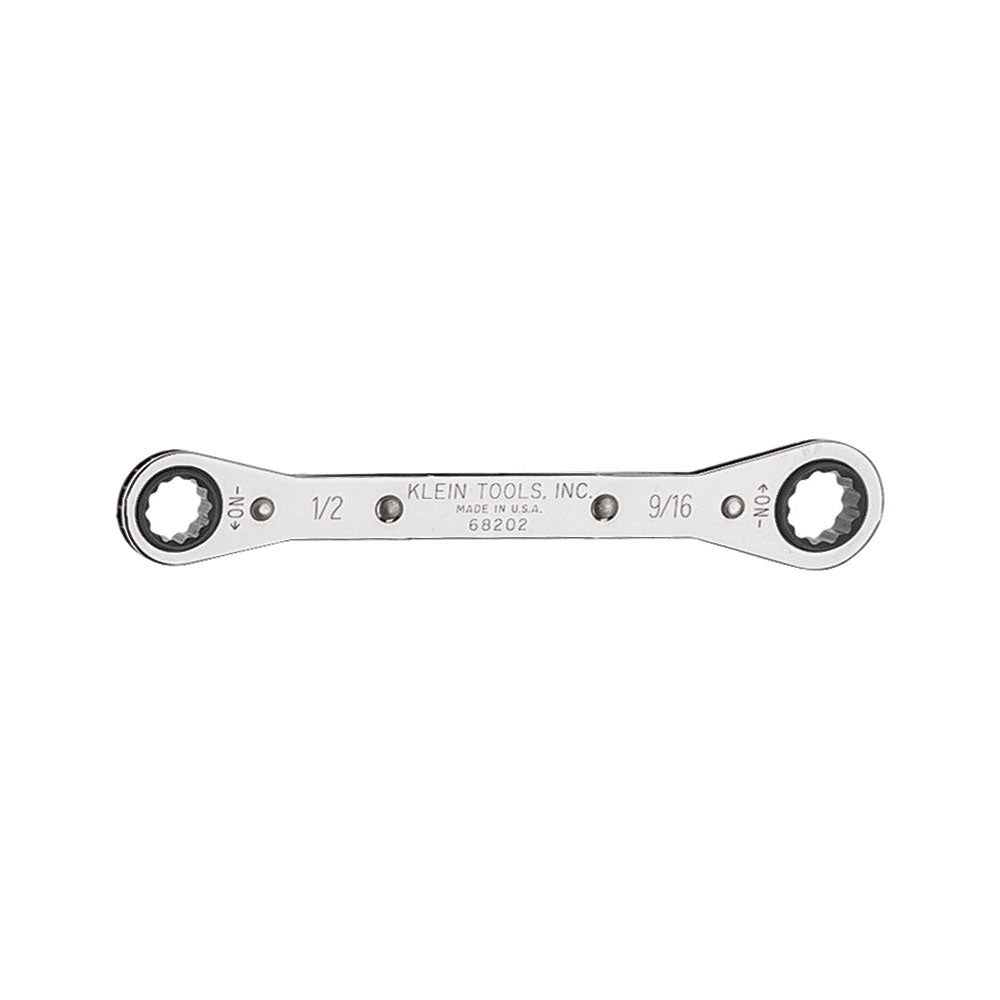 Klein Tools 68202 Ratcheting Box Wrench 1/2 x 9/16"