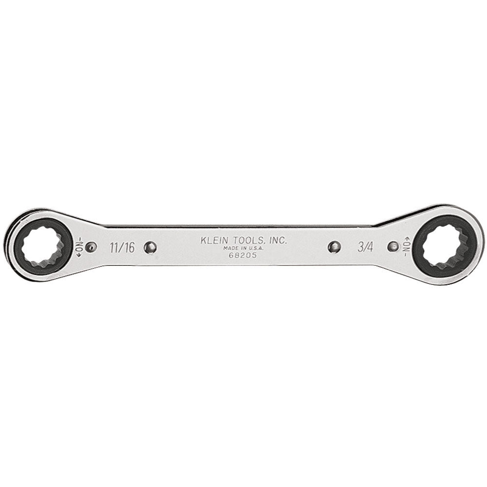 Klein Tools 68205 Ratcheting Box Wrench 11/16 x 3/4"