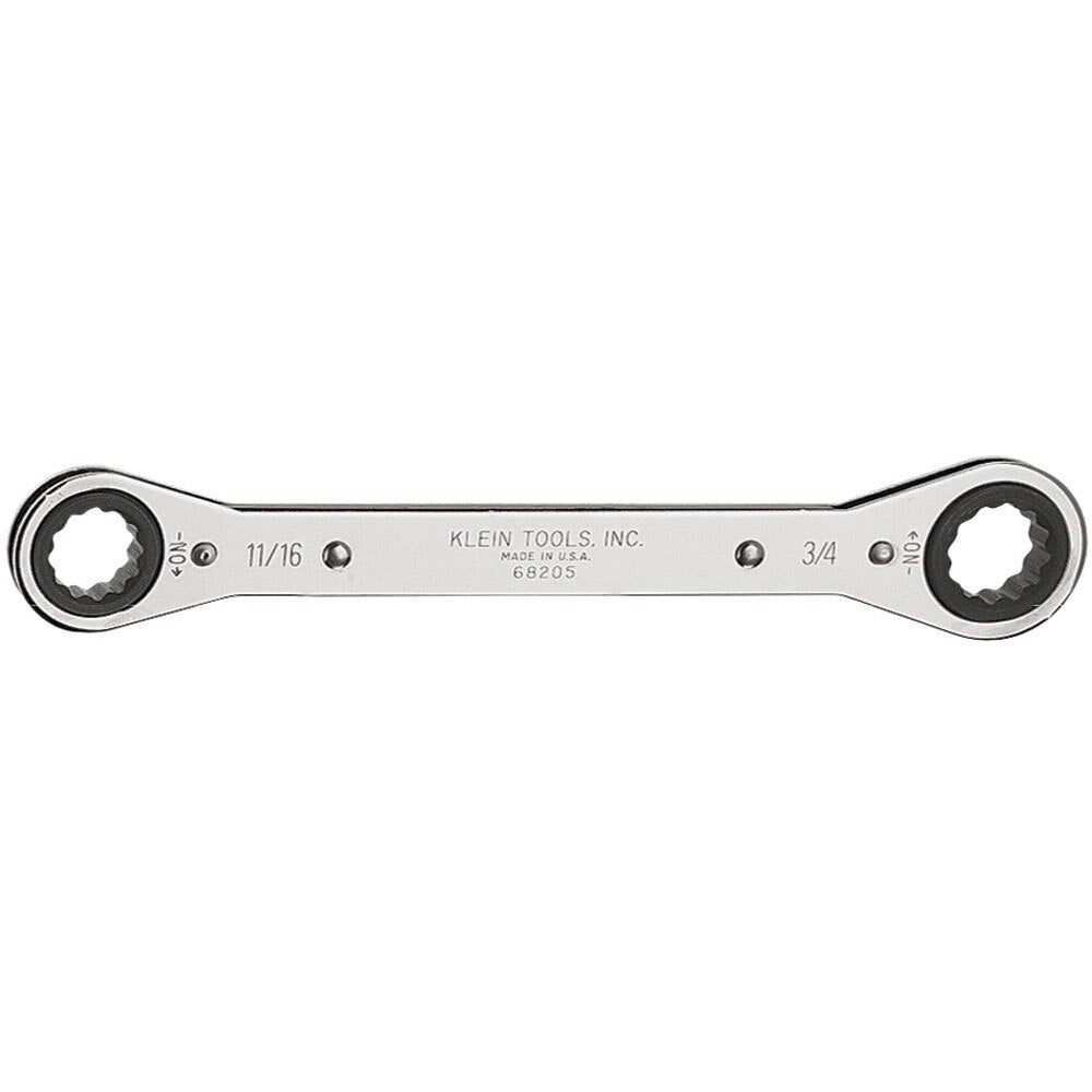 Klein Tools 68205 Ratcheting Box Wrench 11/16 x 3/4"