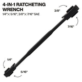 Klein Tools 68214 4-in-1 Ratcheting Box Wrench, Closed Box Ends, 1/4, 5/16, 3/8, 7/16 SAE, 6.5 in. Length (1 Pack) - 2
