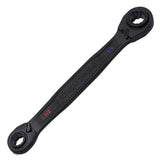 Klein Tools 68215 4-in-1 Ratcheting Box Wrench, Closed Box Ends, Black Phosphate Finish, SAE Sizes 1/2 in., 9/16 in., 5/8 in., 3/4 in.