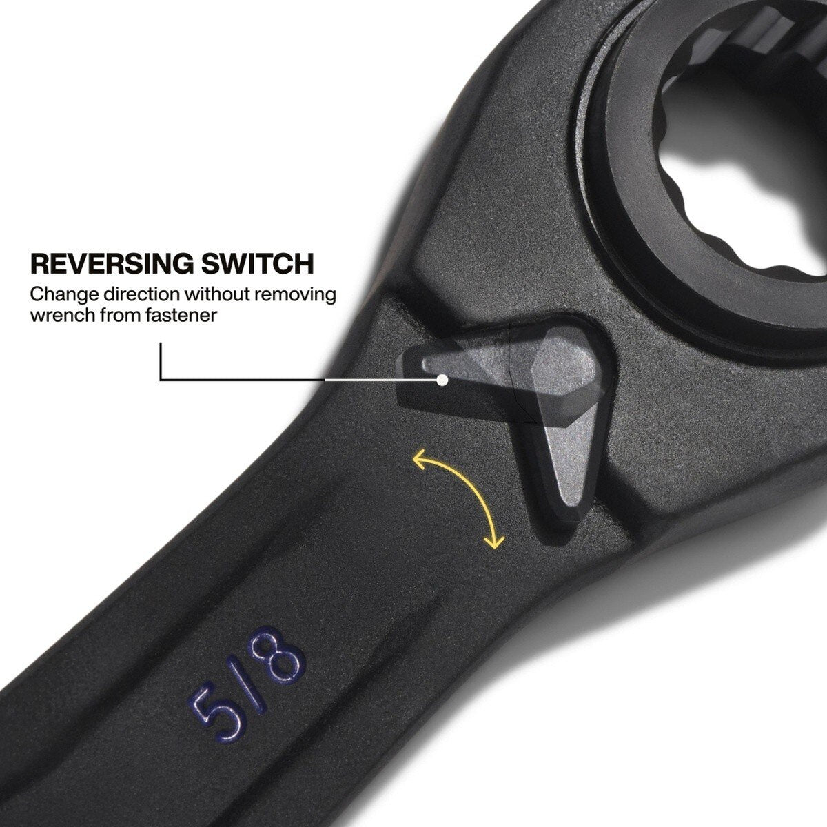Klein Tools 68215 4-in-1 Ratcheting Box Wrench, Closed Box Ends, Black Phosphate Finish, SAE Sizes 1/2 in., 9/16 in., 5/8 in., 3/4 in. - 5
