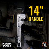 Klein 68224 Adjustable Cast Aluminum Pipe Wrench, 14" - 3