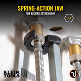 Klein Tools 68232 1-1/4 Inch Adjustable Telescoping Basin Wrench with Spring Action Jaw - 6