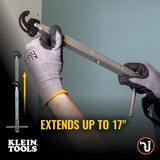 Klein Tools 68232 1-1/4 Inch Adjustable Telescoping Basin Wrench with Spring Action Jaw - 7