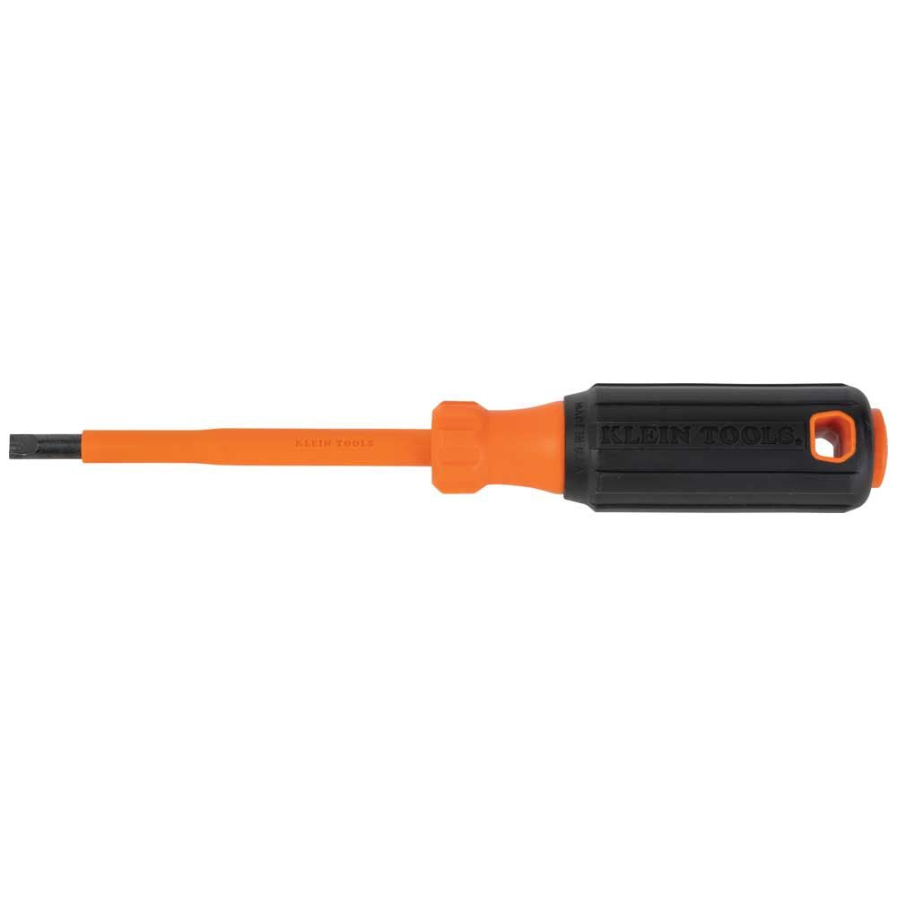 Klein 6824INS Insulated Screwdriver, 1/4" Cabinet Tip, 4" Round Shank - 2