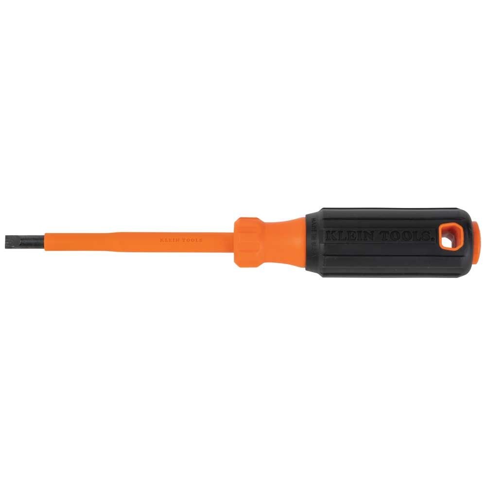Klein 6824INS Insulated Screwdriver, 1/4" Cabinet Tip, 4" Round Shank - 2